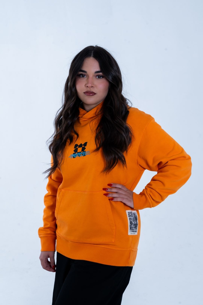 Felpa con cappuccio streetwear oversize in cotone con immagine del David di Michelangelo