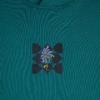 Felpa con cappuccio streetwear oversize in cotone con grafica floreale