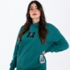 Felpa con cappuccio streetwear oversize in cotone con grafica floreale