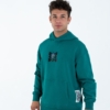 Felpa con cappuccio streetwear oversize in cotone con grafica floreale