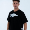 T-shirt streetwear oversize in cotone con grafica a cornice