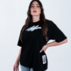 T-shirt streetwear oversize in cotone con grafica a cornice