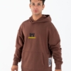 Felpa con cappuccio streetwear oversize in cotone con grafica del Duomo di Firenze con coordinate geografiche