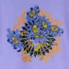 T-shirt streetwear fiori oversize in cotone lavanda con grafica floreale