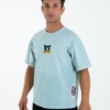Tshirt streetwear oversize in cotone con grafica del Duomo di Firenze con coordinate geografiche